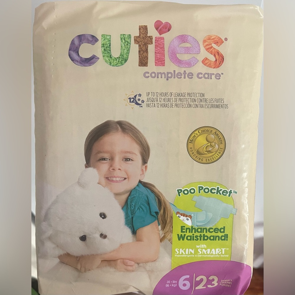 Cuties Toddler baby diapers Size 6